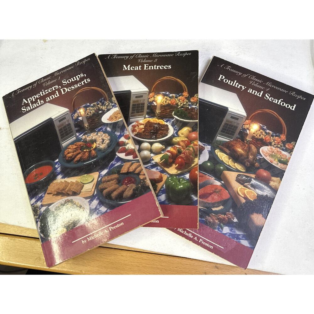A Treasury Of Classic Microwave Recipes volume 1, 3, and 4